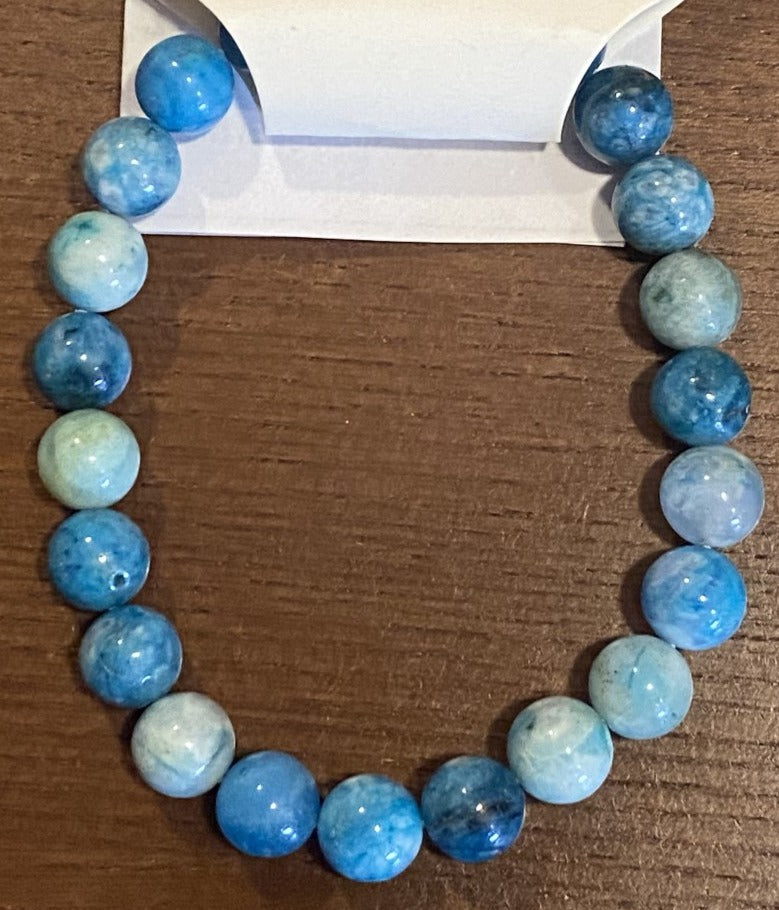 Hemimorphite Bracelet Round Bead 8mm