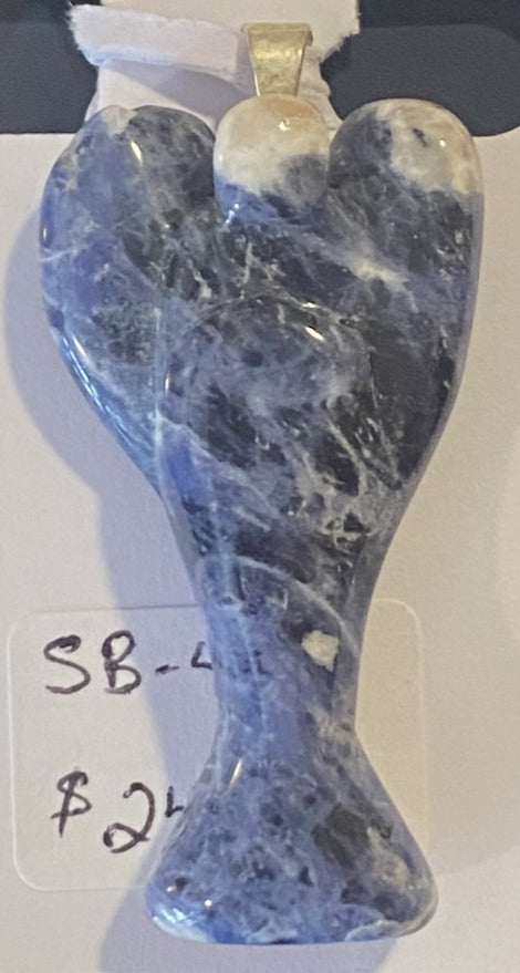 Sodalite Angel Pendant - 1 3/4