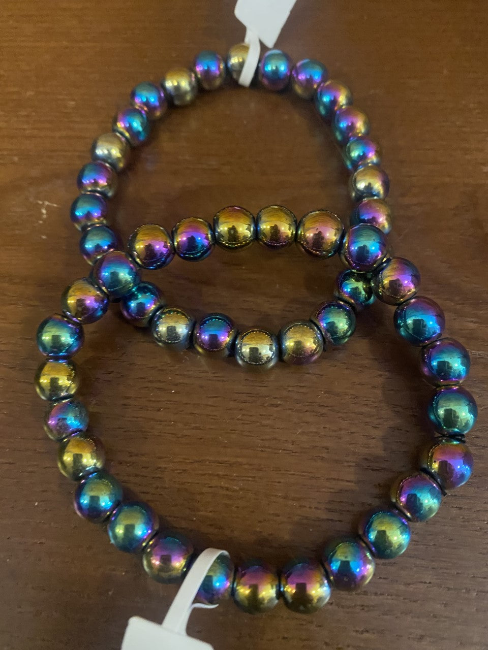 Rainbow Hematite Bracelet - 6 - 8MM Beads